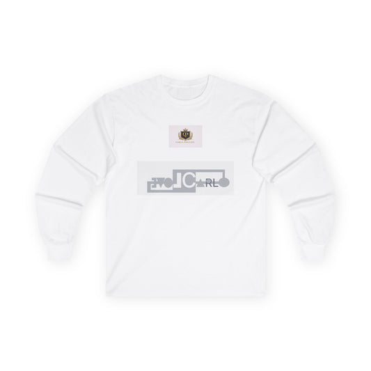 Long Sleeve Tee — Minimal Logo Crewneck (Front & Back Emblems)